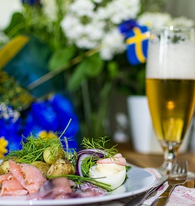 Swedish midsummer meal